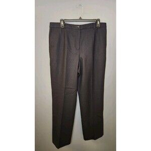 Pendleton Dress Pants Women's 14 Black 100% Virgin Wool‎ Straight Lined Trousers